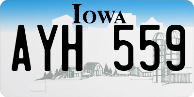 IA license plate AYH559