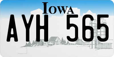 IA license plate AYH565