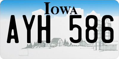 IA license plate AYH586