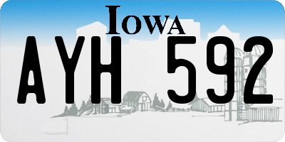 IA license plate AYH592