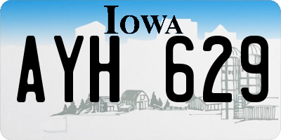 IA license plate AYH629