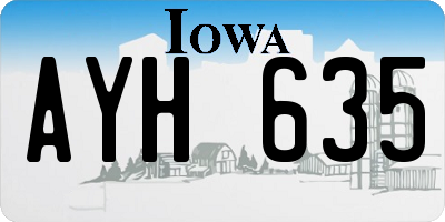 IA license plate AYH635