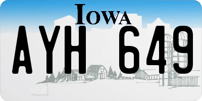 IA license plate AYH649