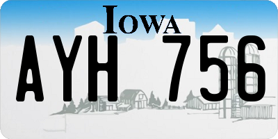 IA license plate AYH756