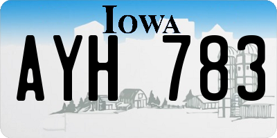 IA license plate AYH783