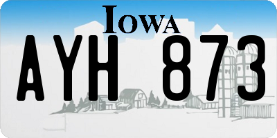 IA license plate AYH873
