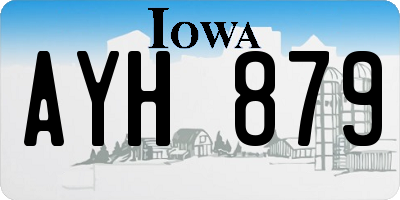 IA license plate AYH879