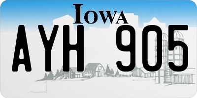 IA license plate AYH905