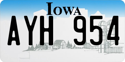 IA license plate AYH954