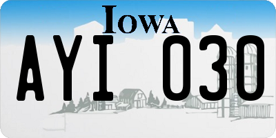 IA license plate AYI030