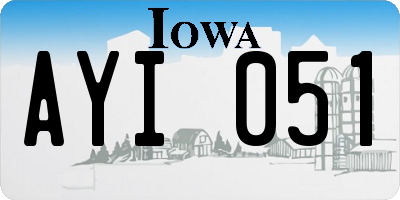IA license plate AYI051