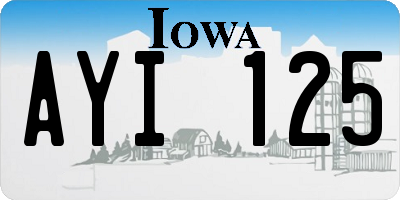 IA license plate AYI125
