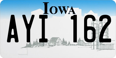 IA license plate AYI162