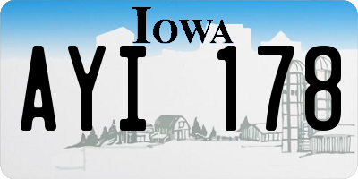 IA license plate AYI178