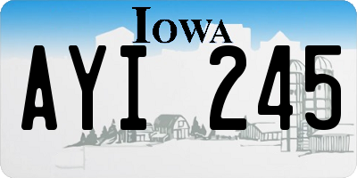 IA license plate AYI245