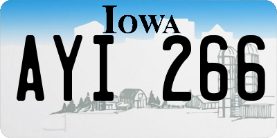 IA license plate AYI266