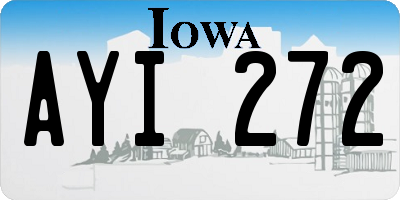 IA license plate AYI272