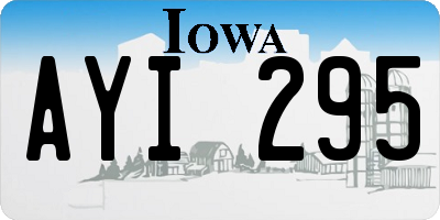 IA license plate AYI295