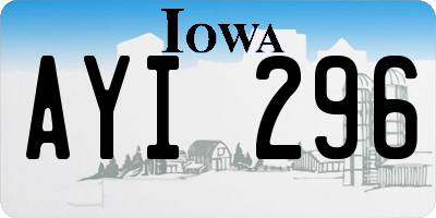 IA license plate AYI296