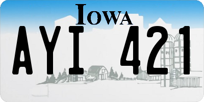 IA license plate AYI421