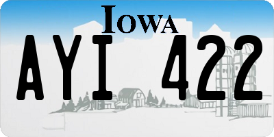 IA license plate AYI422