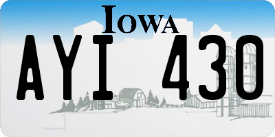 IA license plate AYI430