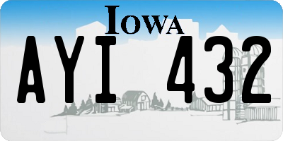 IA license plate AYI432