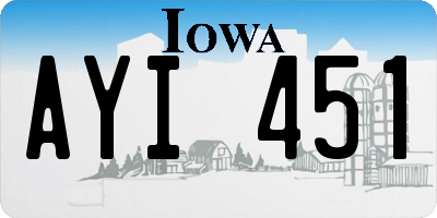 IA license plate AYI451