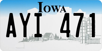 IA license plate AYI471