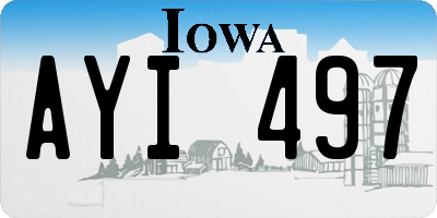 IA license plate AYI497