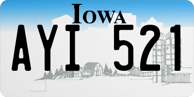 IA license plate AYI521