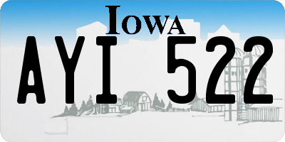 IA license plate AYI522
