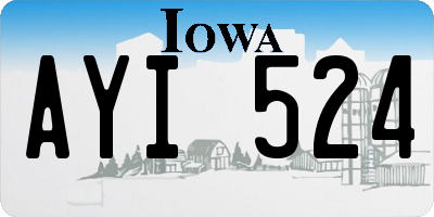 IA license plate AYI524