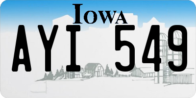 IA license plate AYI549