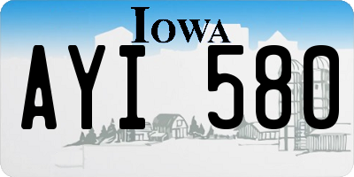 IA license plate AYI580
