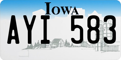 IA license plate AYI583