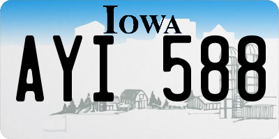 IA license plate AYI588