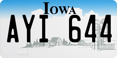 IA license plate AYI644
