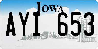 IA license plate AYI653