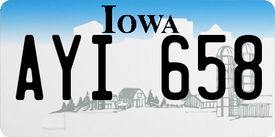 IA license plate AYI658