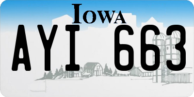 IA license plate AYI663