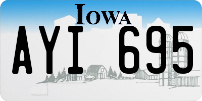 IA license plate AYI695