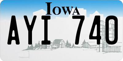 IA license plate AYI740