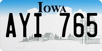 IA license plate AYI765