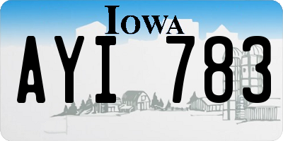 IA license plate AYI783