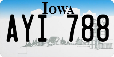 IA license plate AYI788