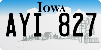 IA license plate AYI827