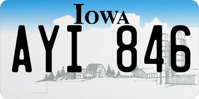 IA license plate AYI846