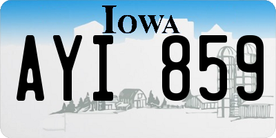 IA license plate AYI859