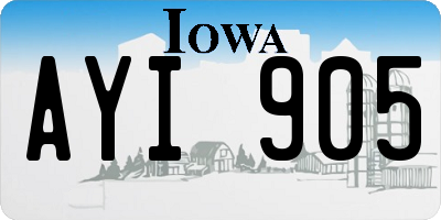 IA license plate AYI905